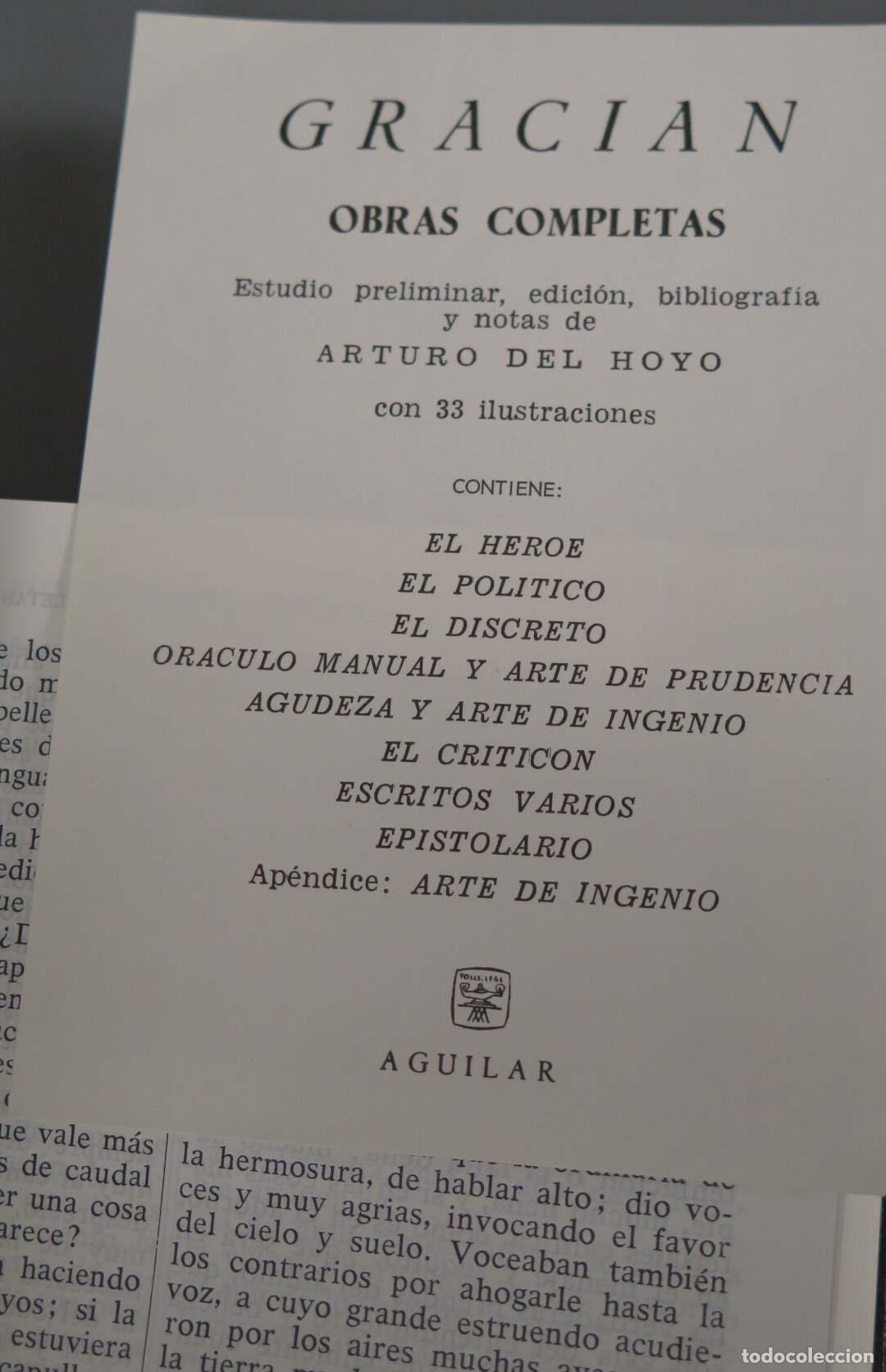 Libros de segunda mano: Obras completas. GRACIAN. AGUILAR - Foto 2