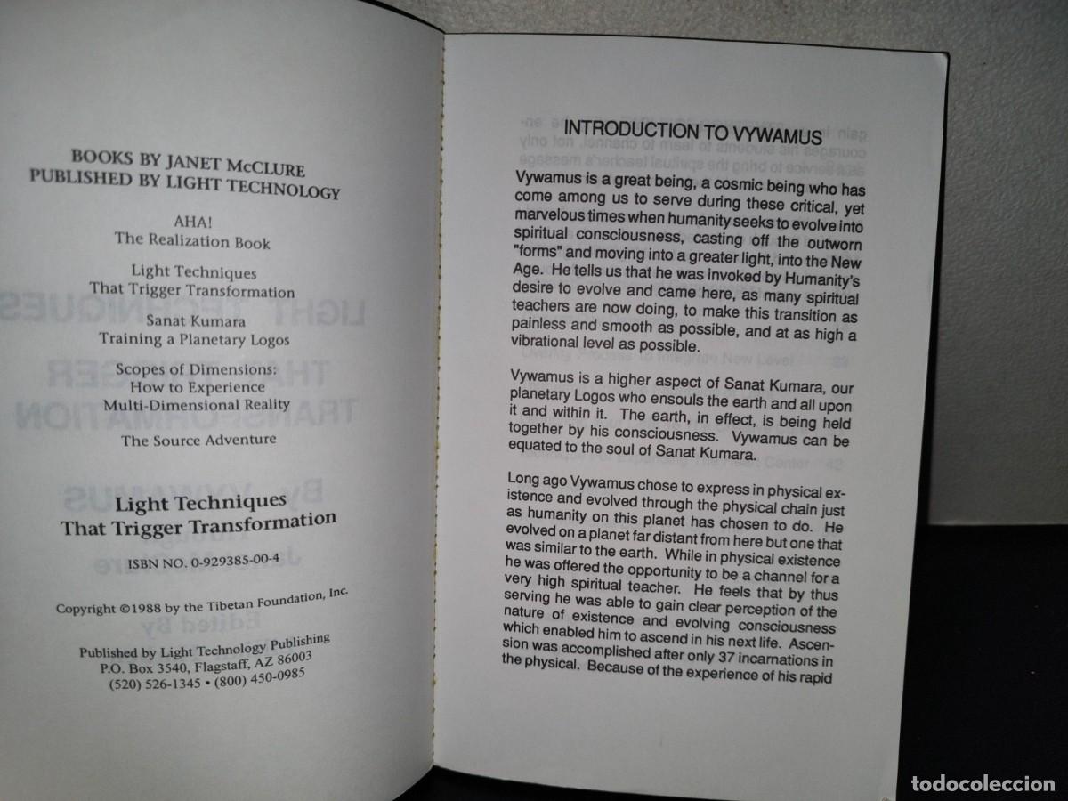 Libros de segunda mano: 153- LIGHT TECHNIQUES THAT TRIGGER TRANSFORMATION - VYWAMUS - 1988 - Foto 5