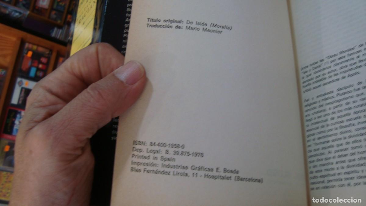 Libros de segunda mano: PLUTARCO. LOS MISTERIOS DE ISIS Y OSIRIS. GLOSA. - Foto 3