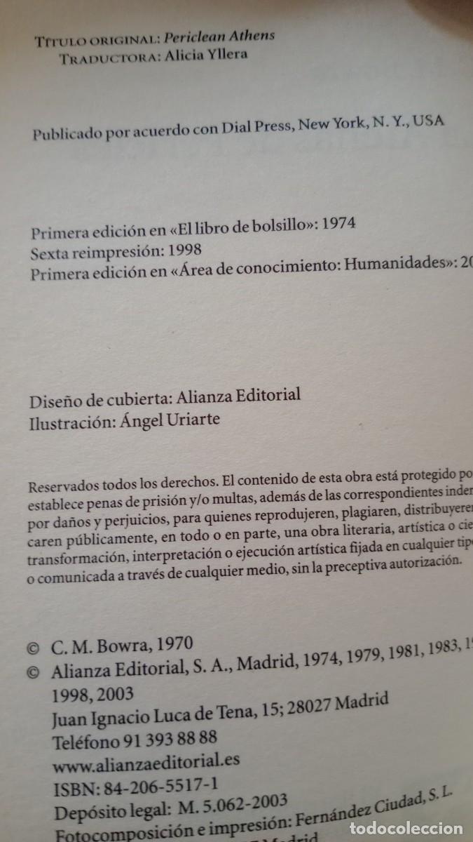 Libros de segunda mano: LA ATENAS DE PERICLES. ALIANZA - Foto 4