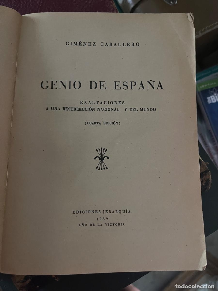 Libros de segunda mano: GIMENEZ CABALLERO. GENIO DE ESPA&Ntilde;A. 1939. - Foto 3