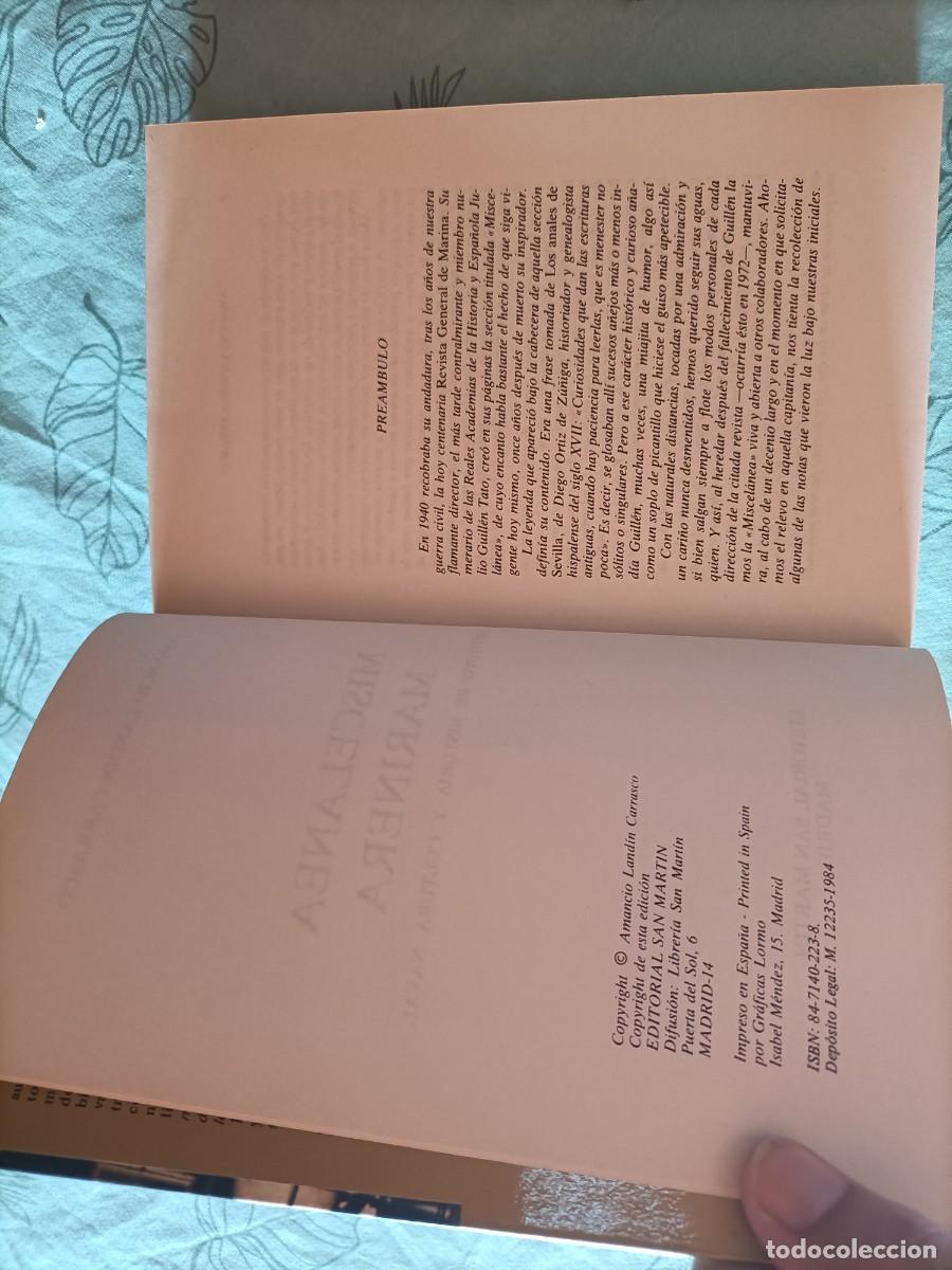 Libros de segunda mano: Miscel&aacute;nea marinera. Land&iacute;n Carrasco, A. - 1984 - Foto 3