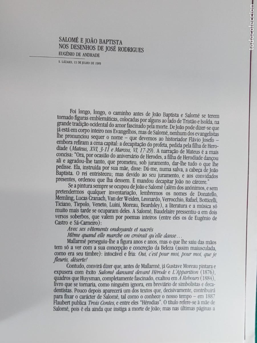 Libros de segunda mano: SALOM&Eacute; E JOAO BAPTISTA / EUG&Eacute;NIO DE ANDRADE / 1989 - Foto 3