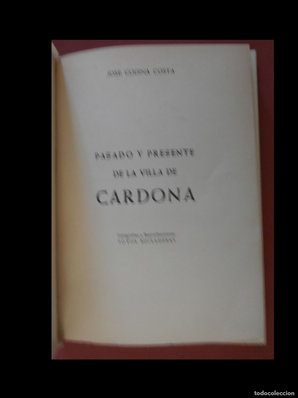 Libros de segunda mano: Pasado y Presente de la Villa de Cardona. Jos&eacute; Codina Costa - Foto 8
