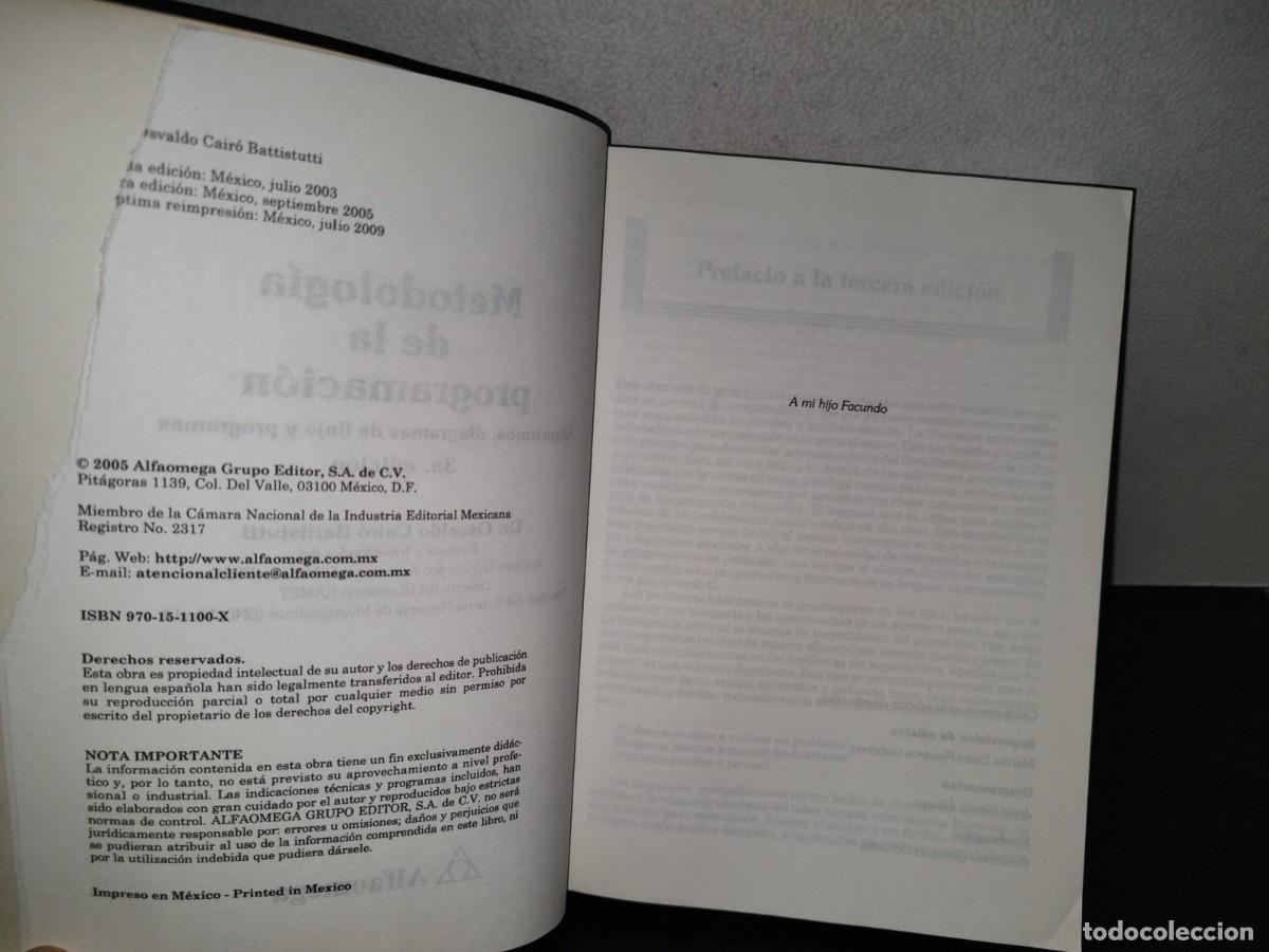 Libros de segunda mano: 155- METODOLOG&Iacute;A DE LA PROGRAMACI&Oacute;N. ALGORITMOS, DIAGRAMAS DE FLUJO Y PROGRAMAS - ALFAOMEGA - Foto 9
