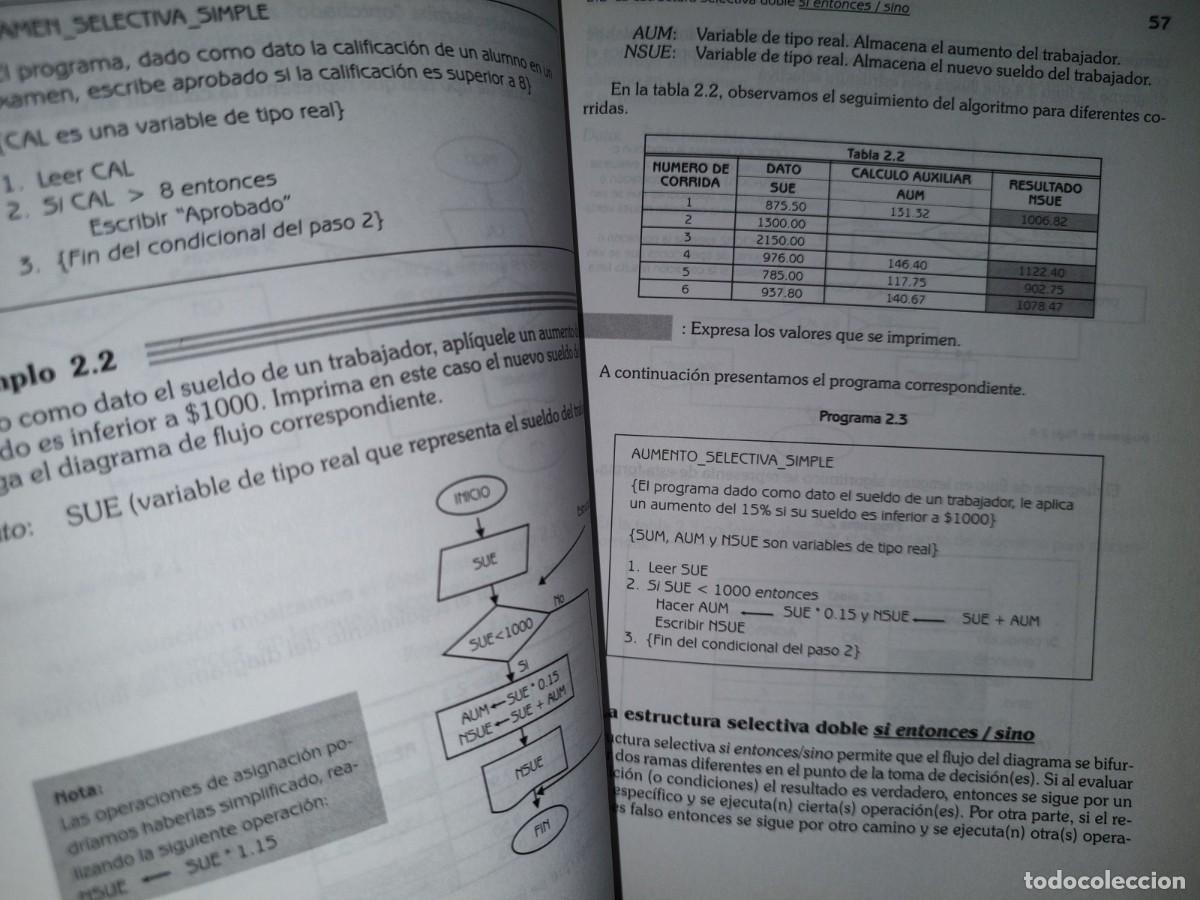 Libros de segunda mano: 155- METODOLOG&Iacute;A DE LA PROGRAMACI&Oacute;N. ALGORITMOS, DIAGRAMAS DE FLUJO Y PROGRAMAS - ALFAOMEGA - Foto 16