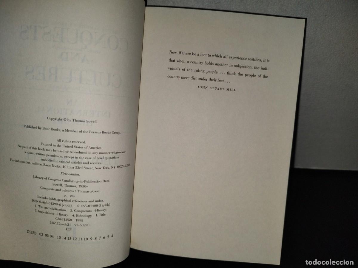 Libros de segunda mano: 155- CONQUESTS AND CULTURES - THOMAS SOWELL - BASIC BOOKS, FIRST EDITION 1998 - Foto 5