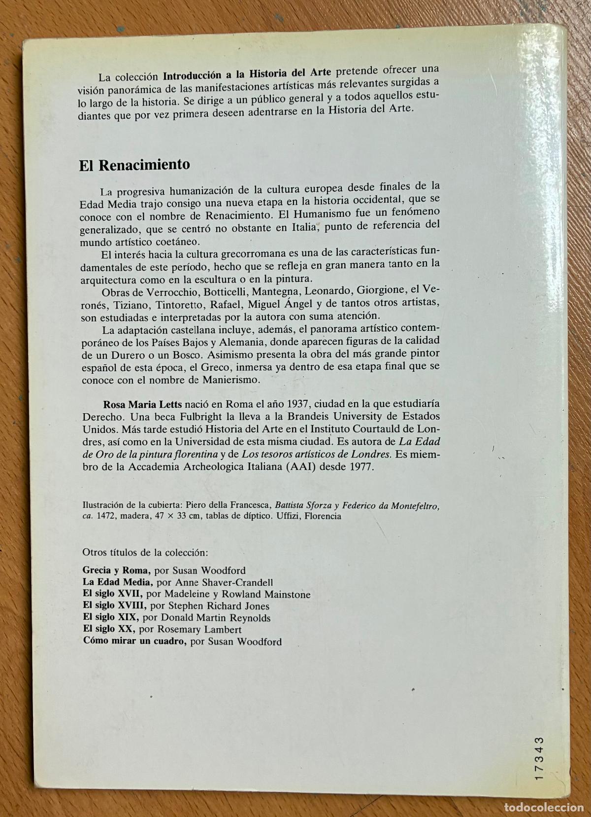 Libros de segunda mano: EL RENACIMIENTO, Rosa Maria Letts - Foto 2