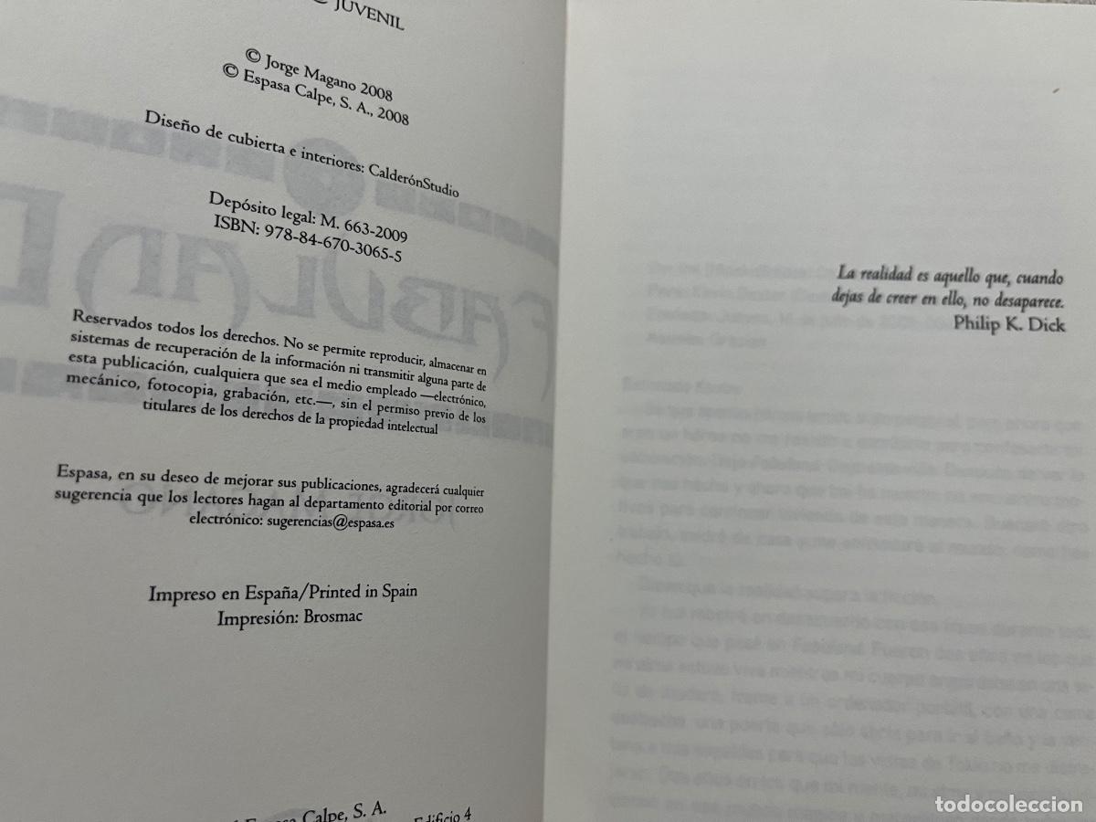 Libros de segunda mano: FABULAND - JORGE MAGANO - ESPASA JUVENIL - Foto 8