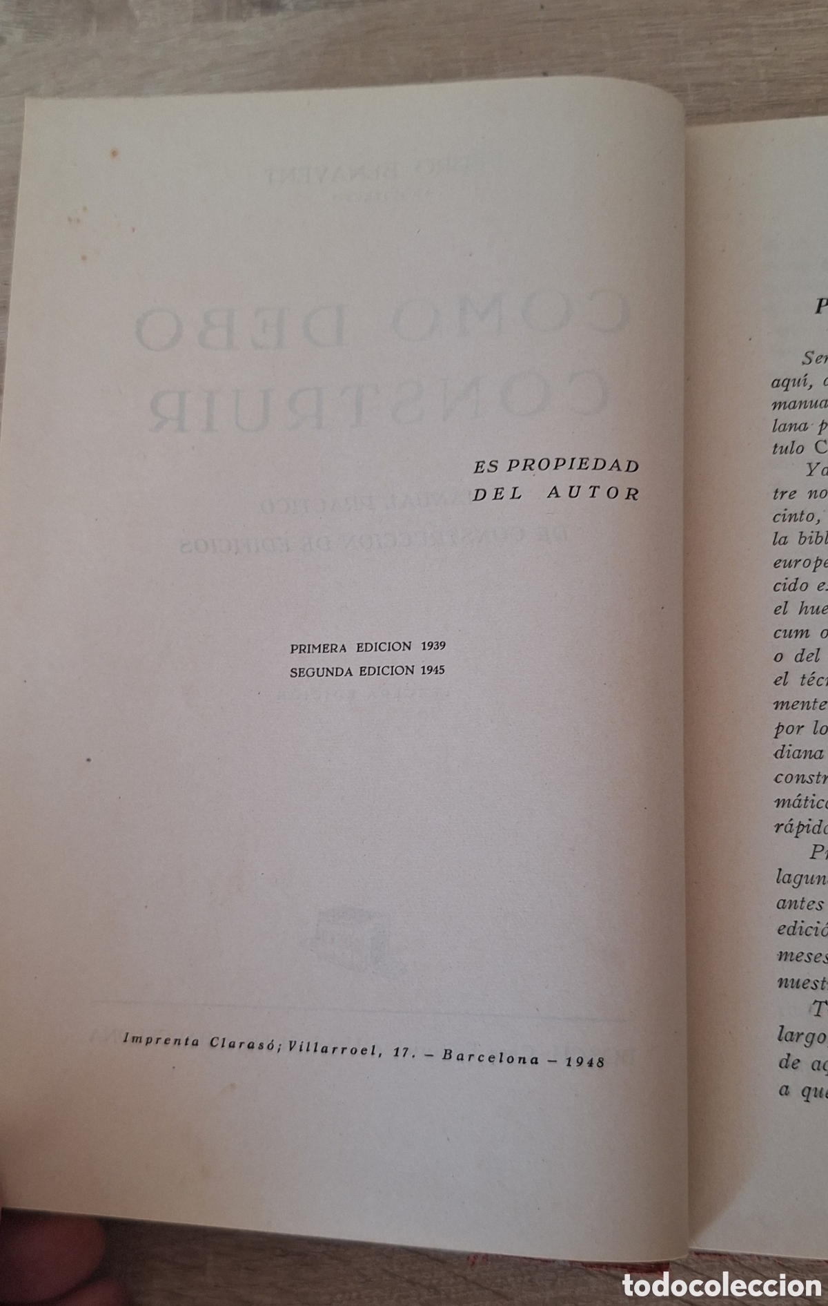 Libros de segunda mano: Libro Como Debo Construir - Manual Pr&aacute;ctico de la Construcci&oacute;n de Edificios - Pedro Benavent - - Foto 5