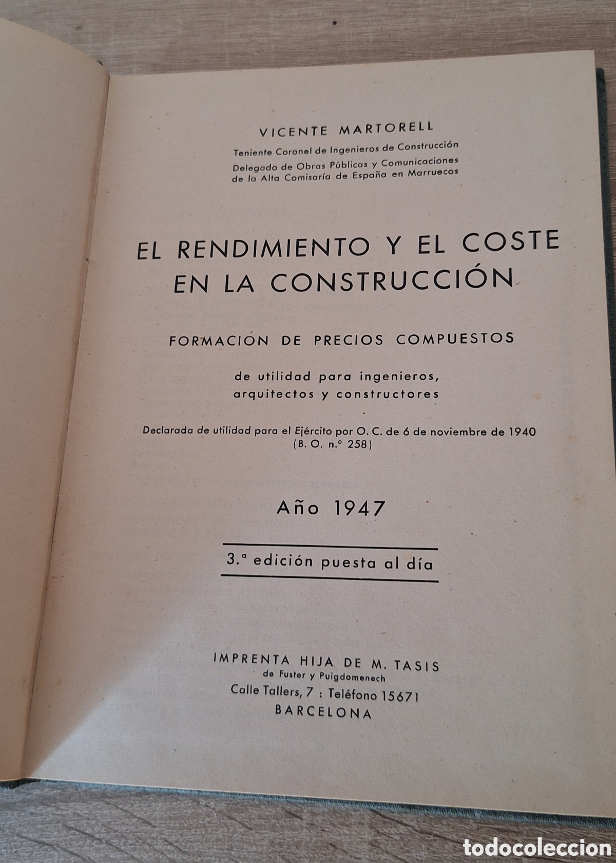 Libros de segunda mano: Libro El Rendimiento y Coste en la Construcci&oacute;n - Vicente Martorell - - Foto 4