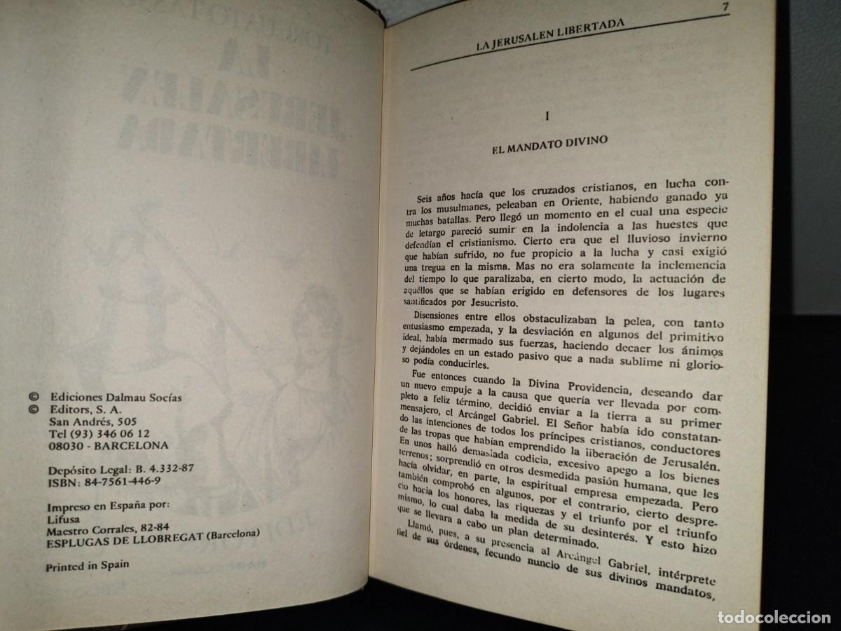 Libros de segunda mano: 155- LA JERUSAL&Eacute;N LIBERADA - TORCUATO TASSO - EDITORS S. A. - Foto 5