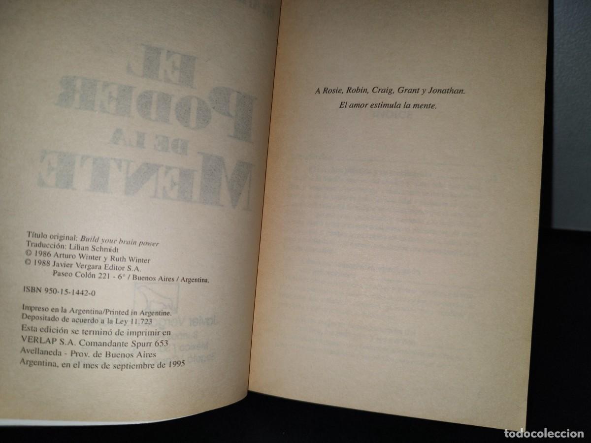 Libros de segunda mano: 155- EL PODER DE LA MENTE - DR. ARTHUR WINTER Y RUTH WINTER - JAVIER VERGARA EDITOR, 1988 - Foto 5