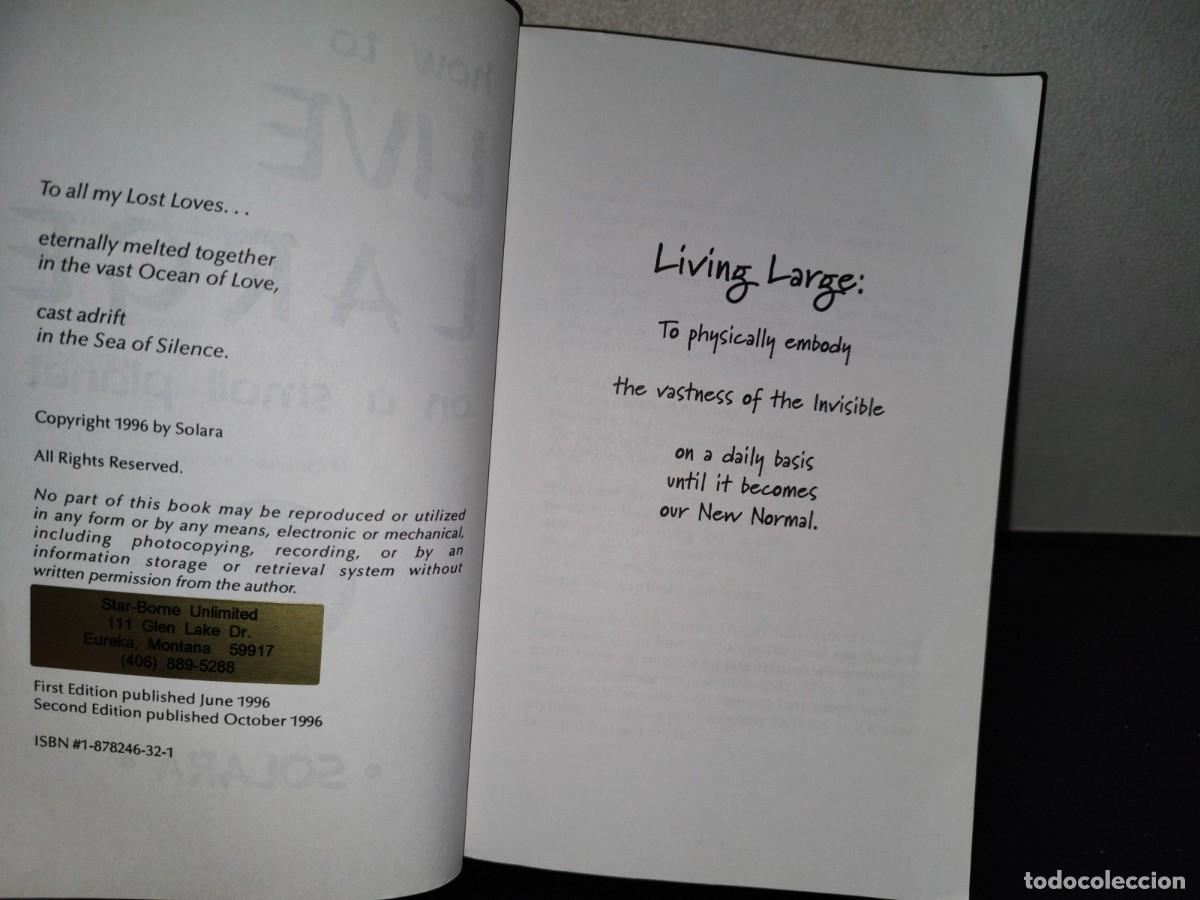 Libros de segunda mano: 155- HOW TO LIVE LARGE ON A SMALL PLANET - SOLARA - 1996 - Foto 6