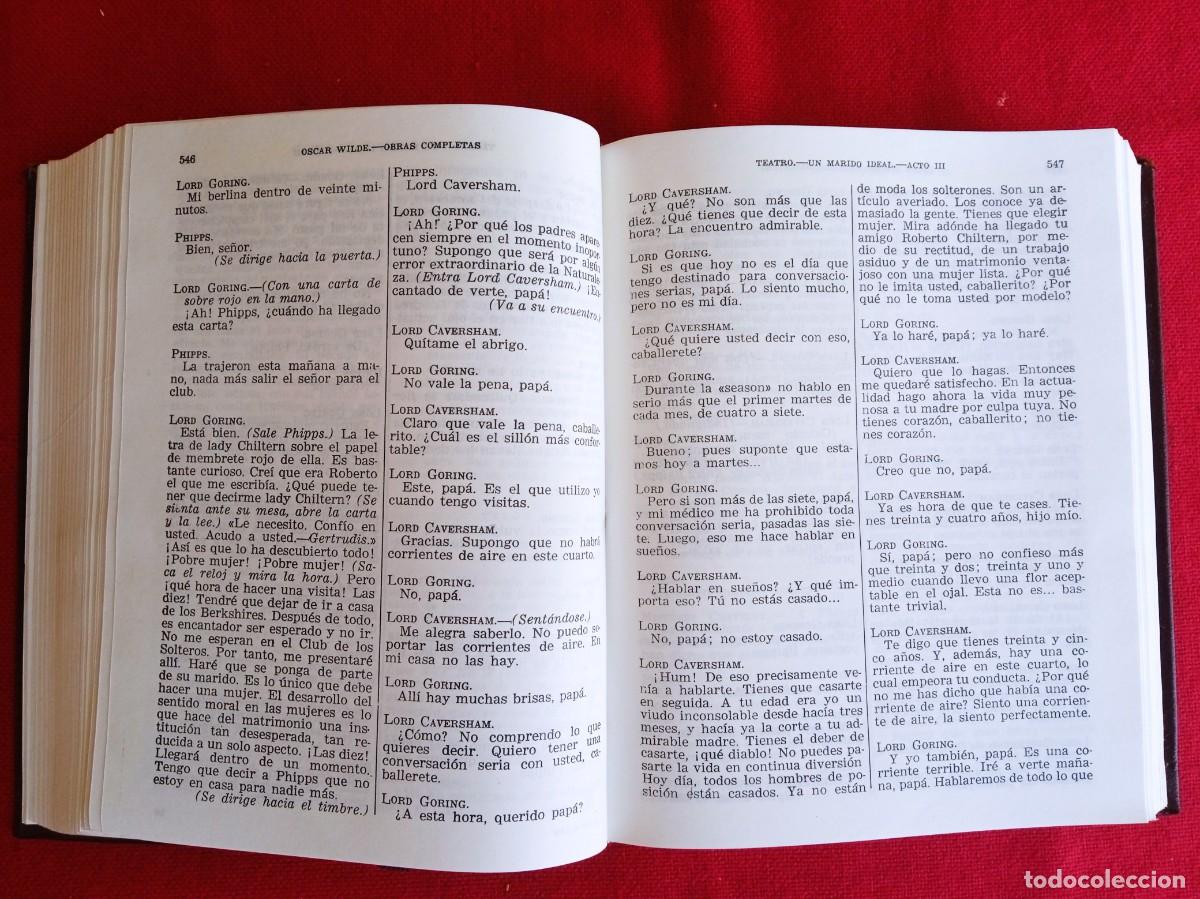 Libros de segunda mano: Libro antiguo Oscar Wilde Obras completas Aguilar - Foto 4
