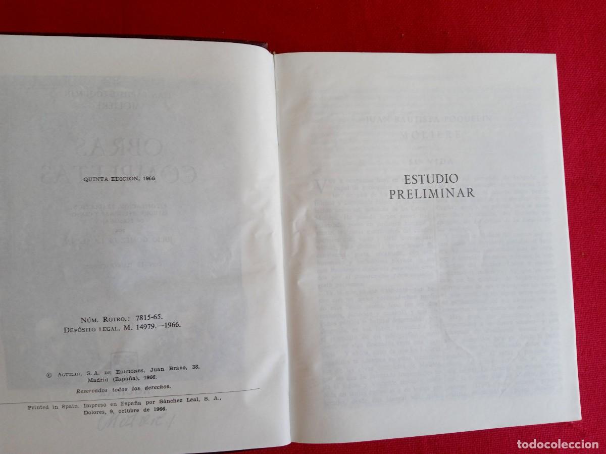 Libros de segunda mano: Libro antiguo Moliere Aguilar Obras completas 1966 - Foto 3