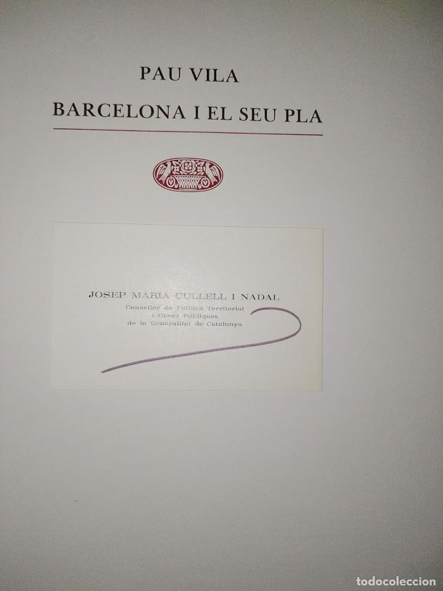 Libros de segunda mano: BARCELONA I EL SEU PLA - PAU VILA - Foto 1