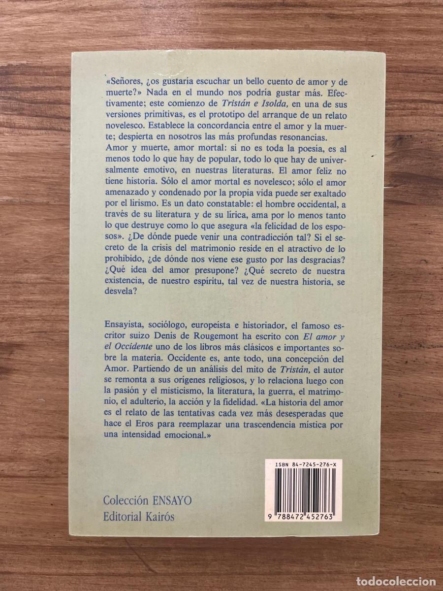 Libros de segunda mano: El amor y occidente (Denis de Rougemont) - Foto 2