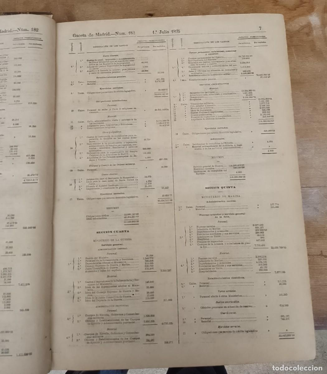 Libros de segunda mano: Gaceta de Madrid, 1895, Instituto - Foto 2