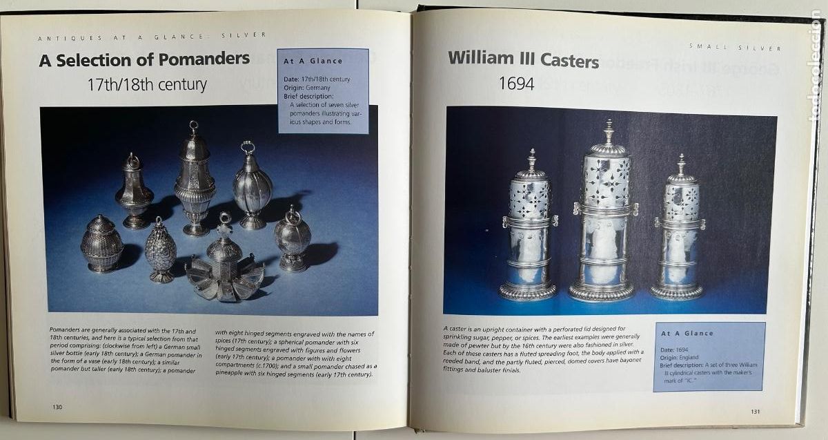 Libros de segunda mano: Antiques at a Glance. Silver. James Mackay, London, 2002 - Foto 5
