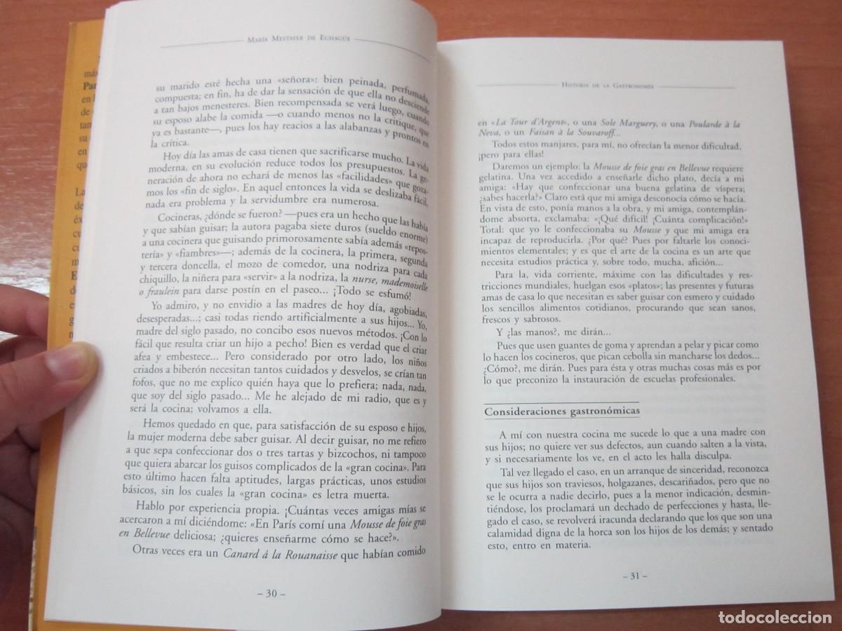Libros de segunda mano: Historia de la gastronom&iacute;a, de Mar&iacute;a Mestayer de Echague - Foto 3