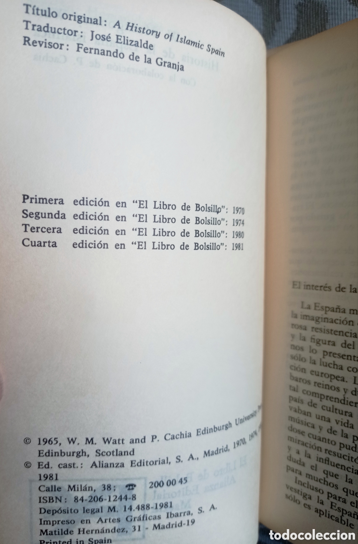 Libros de segunda mano: HISTORIA DE LA ESPA&Ntilde;A ISL&Aacute;MICA. OBRA INTRODUCTORIA. - Foto 3