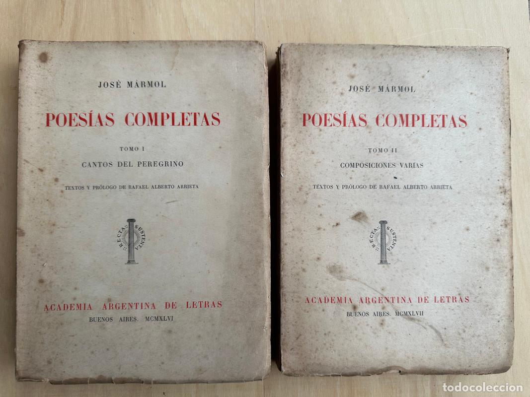 Libros de segunda mano: Poesias Completas (2 tomos) - Marmol, Jose - Foto 1