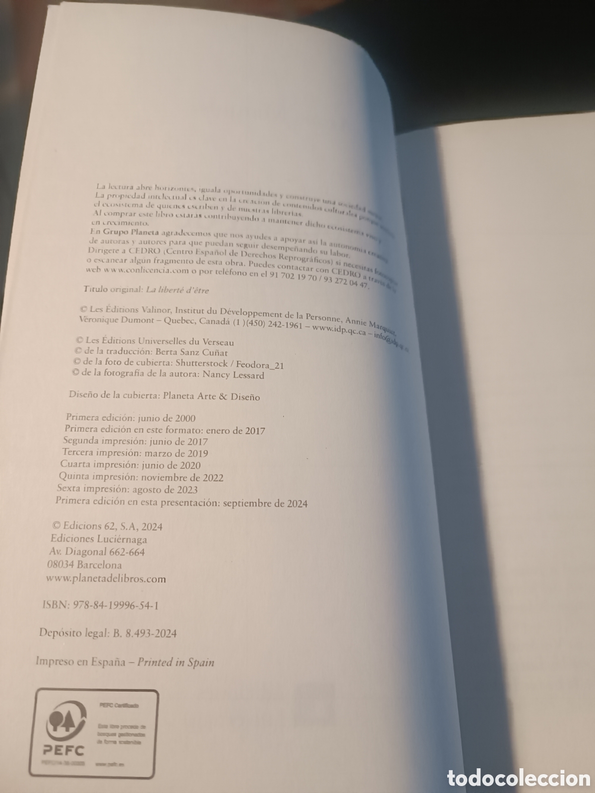 Libros de segunda mano: La libertad de ser Annie Marquier luci&eacute;rnaga - Foto 5