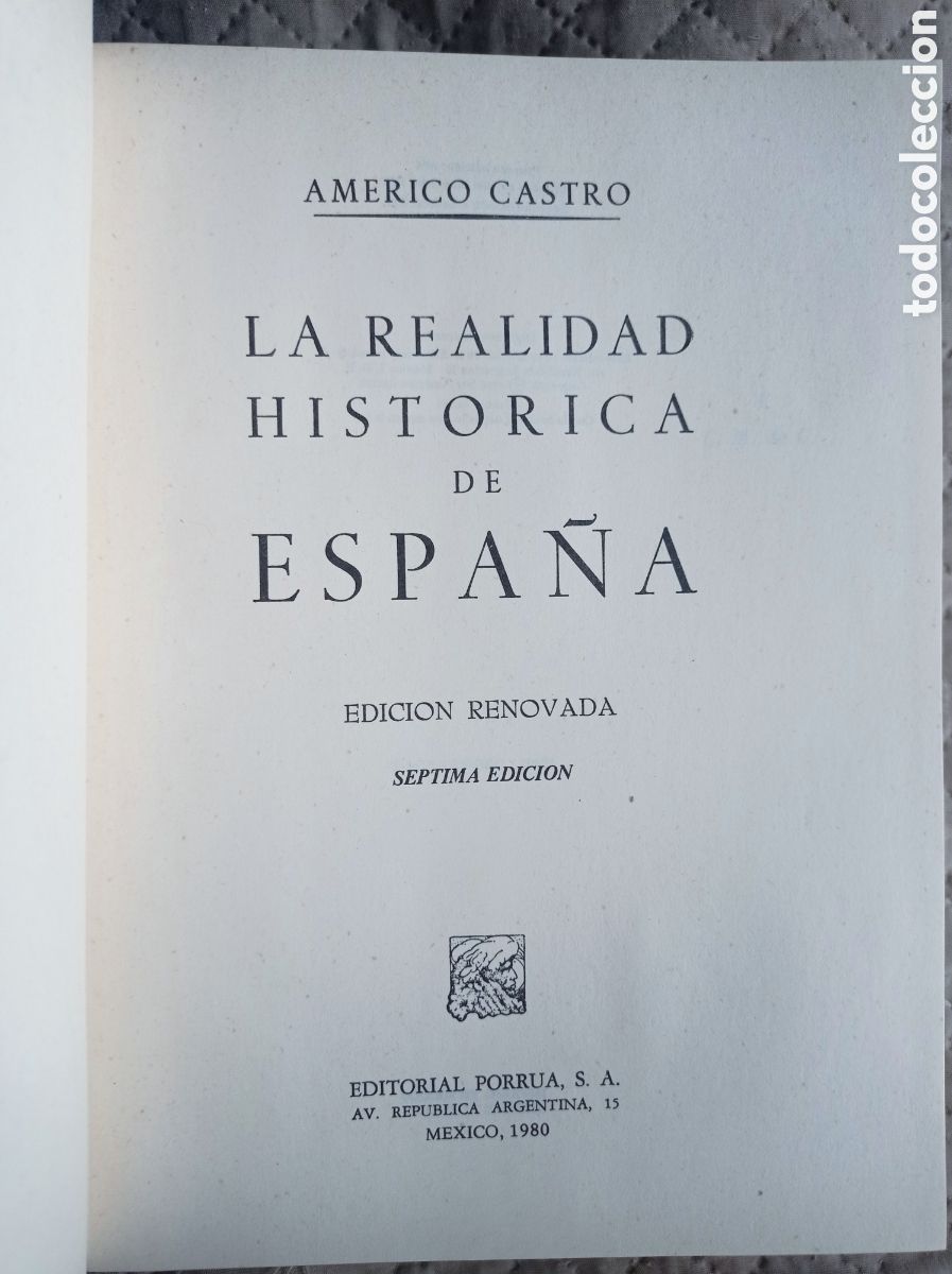 Libros de segunda mano: AM&Eacute;RICO CASTRO. LA REALIDAD HIST&Oacute;RICA DE ESPA&Ntilde;A. - Foto 1
