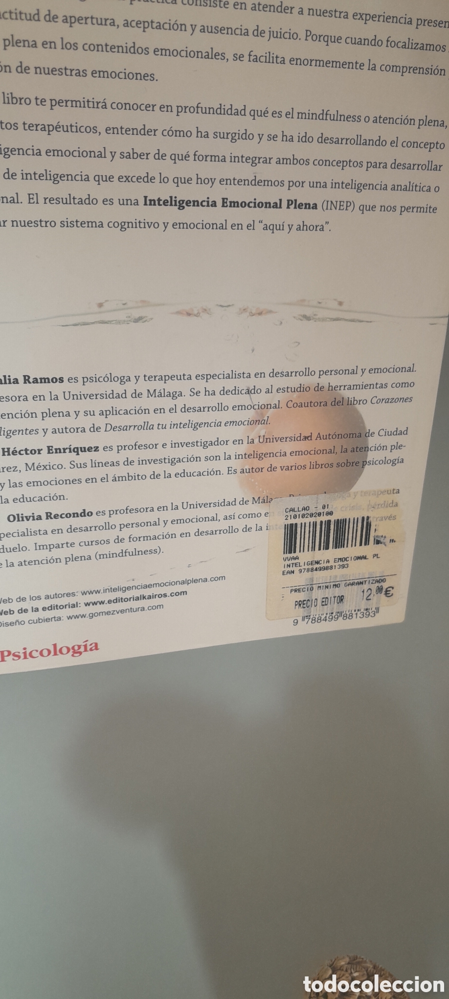 Libros de segunda mano: INTELIGENCIA EMOCIONAL PLENA / NATALIA RAMOS - Foto 2