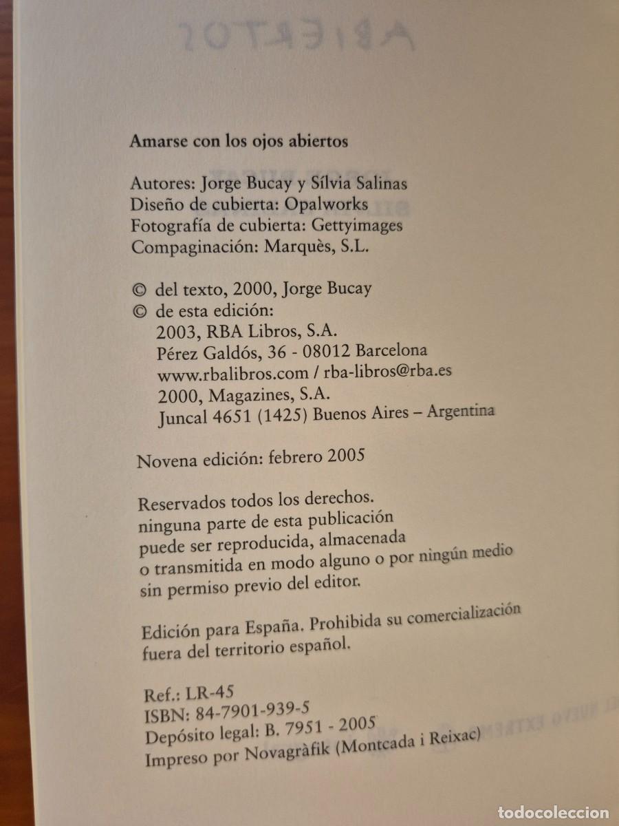 Libros de segunda mano: Amarse con los ojos abiertos, Jorge Bucay y Silvia Salinas - Foto 4