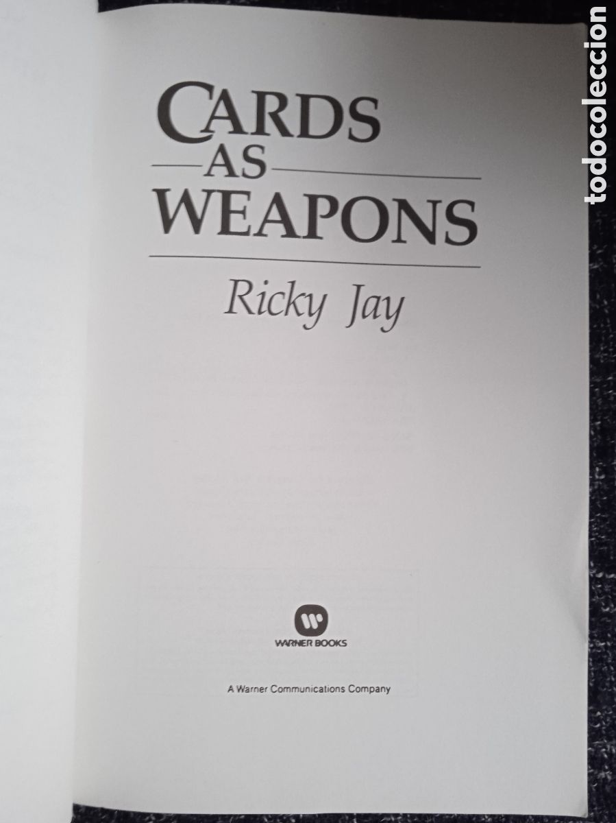 Libros de segunda mano: CARDS AS WEAPONS / RICKY JAY -EDICION DE 1977 - Foto 2