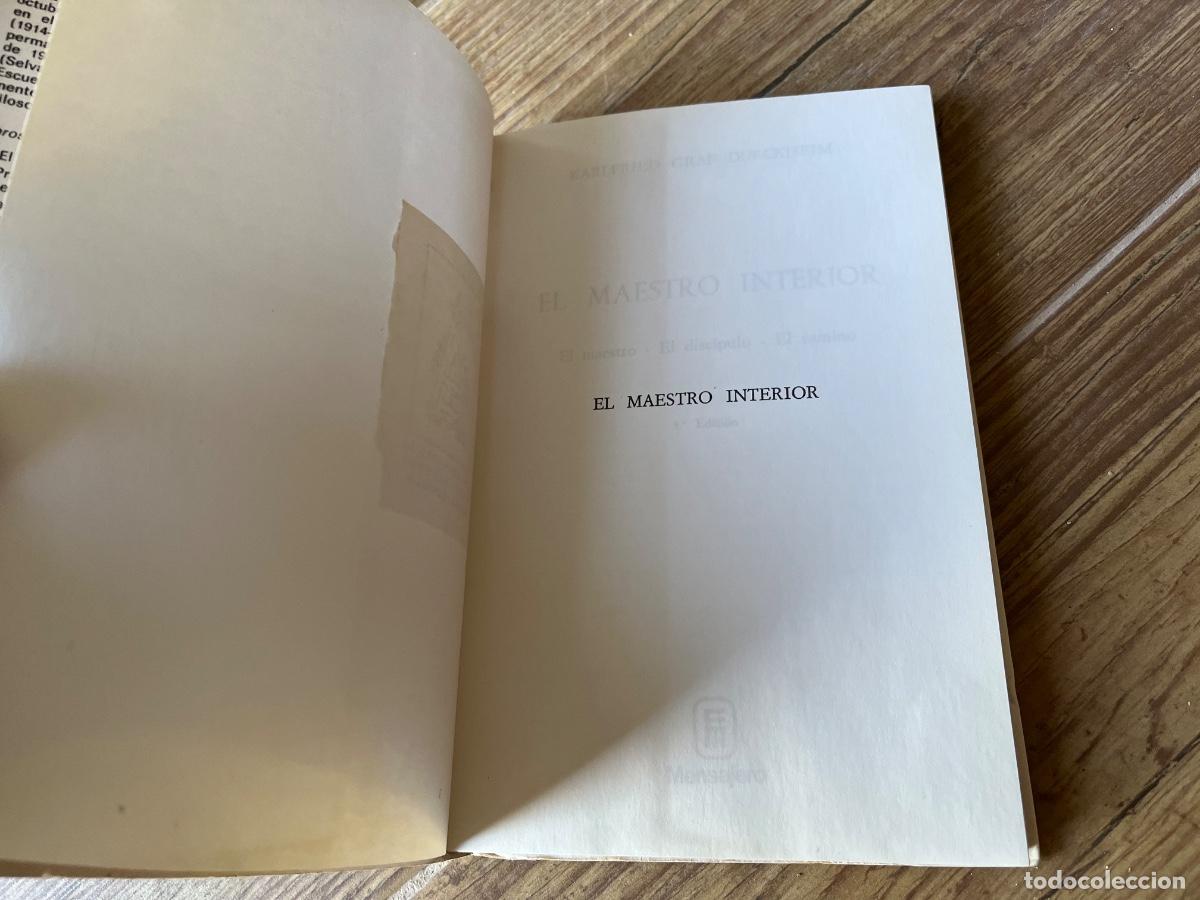 Libros de segunda mano: DURCKHEIM : EL MAESTRO INTERIOR - Foto 4