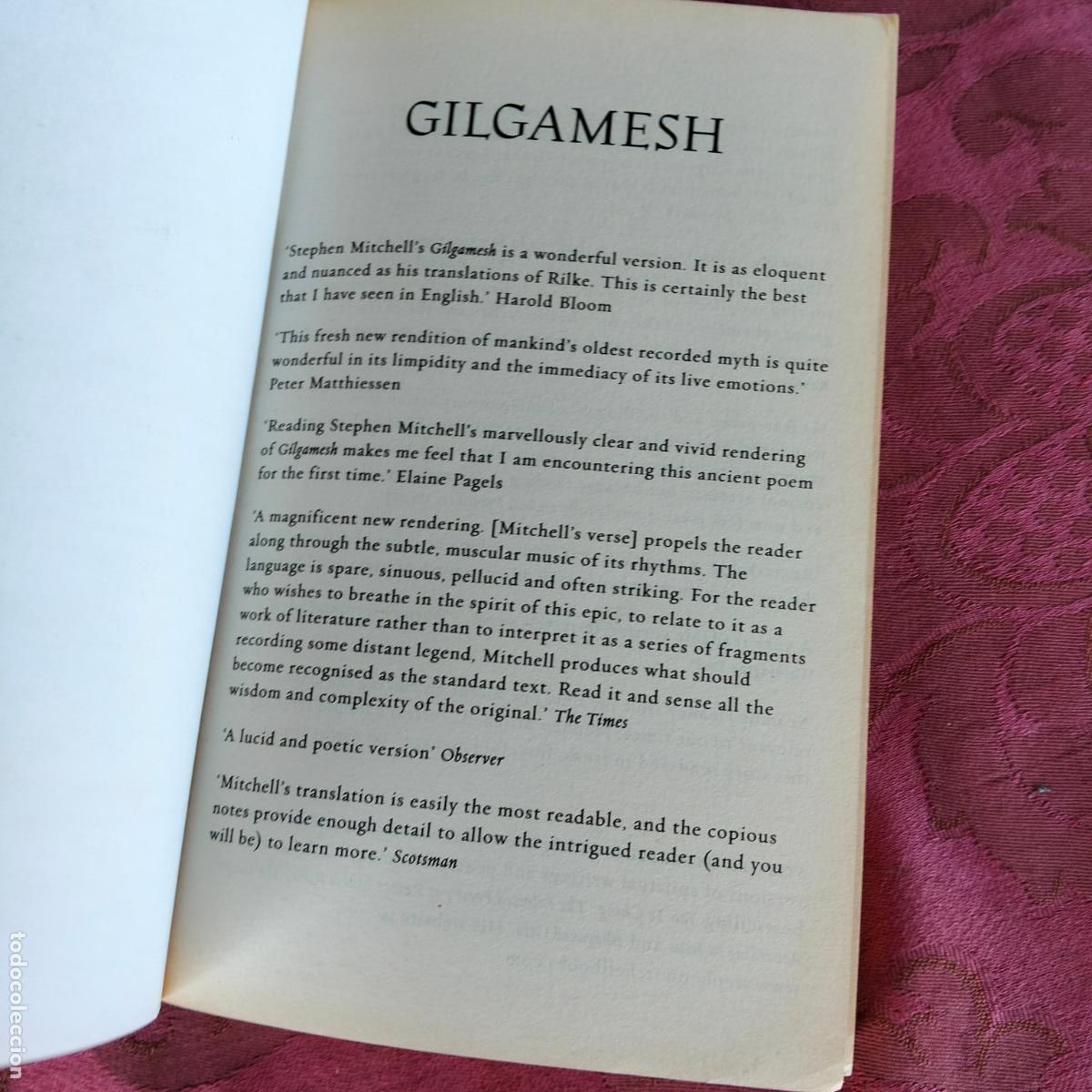 Libros de segunda mano: Gilgamesh a new english version by Stephen Mitchell - Foto 2
