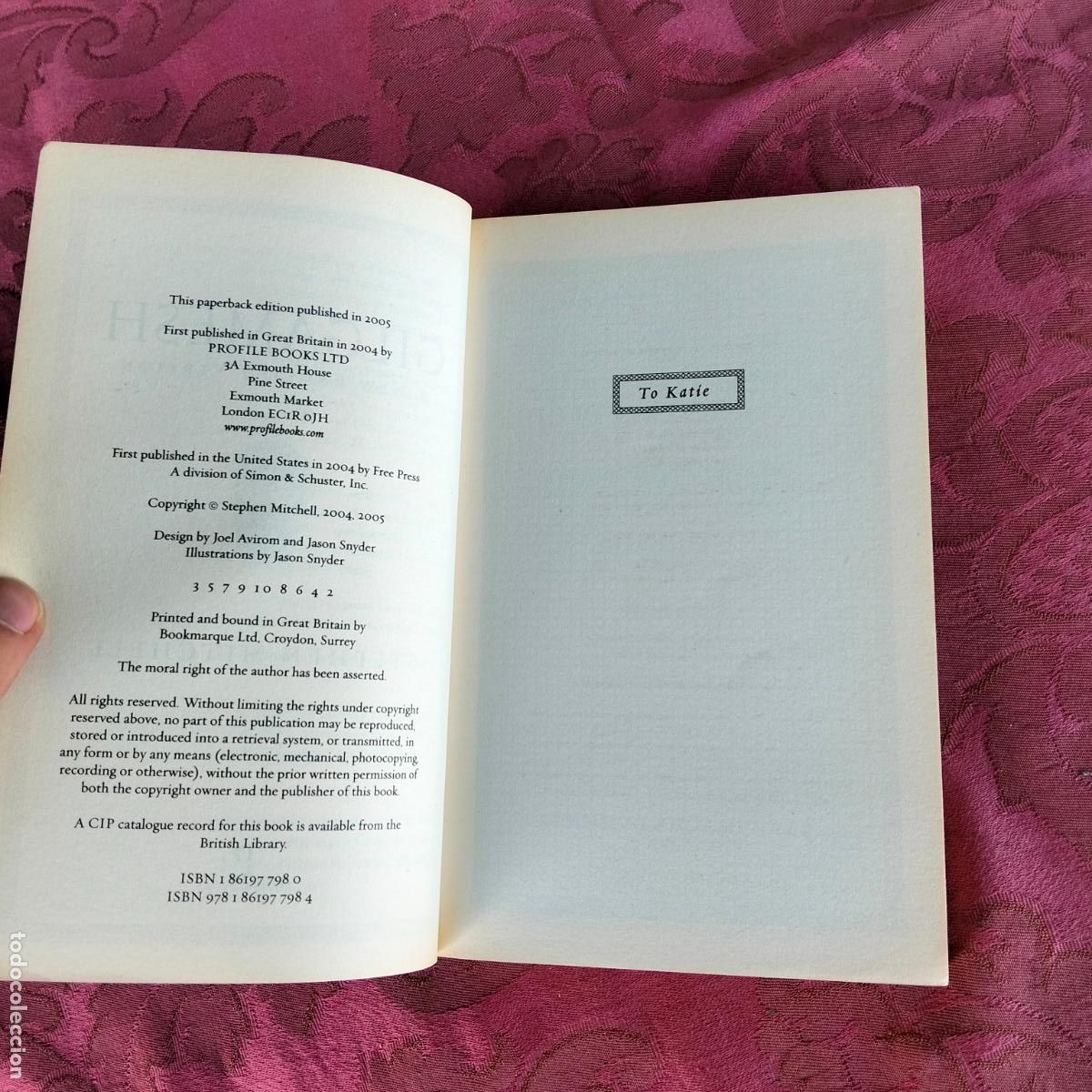 Libros de segunda mano: Gilgamesh a new english version by Stephen Mitchell - Foto 4