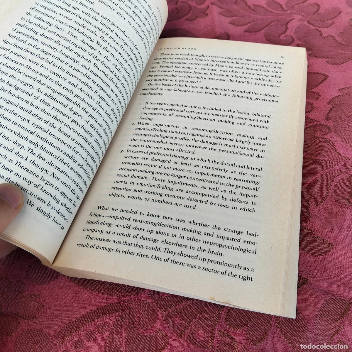 Libros de segunda mano: Descartes error, emotion reason and the human brain Antonio R Damasio - Foto 6