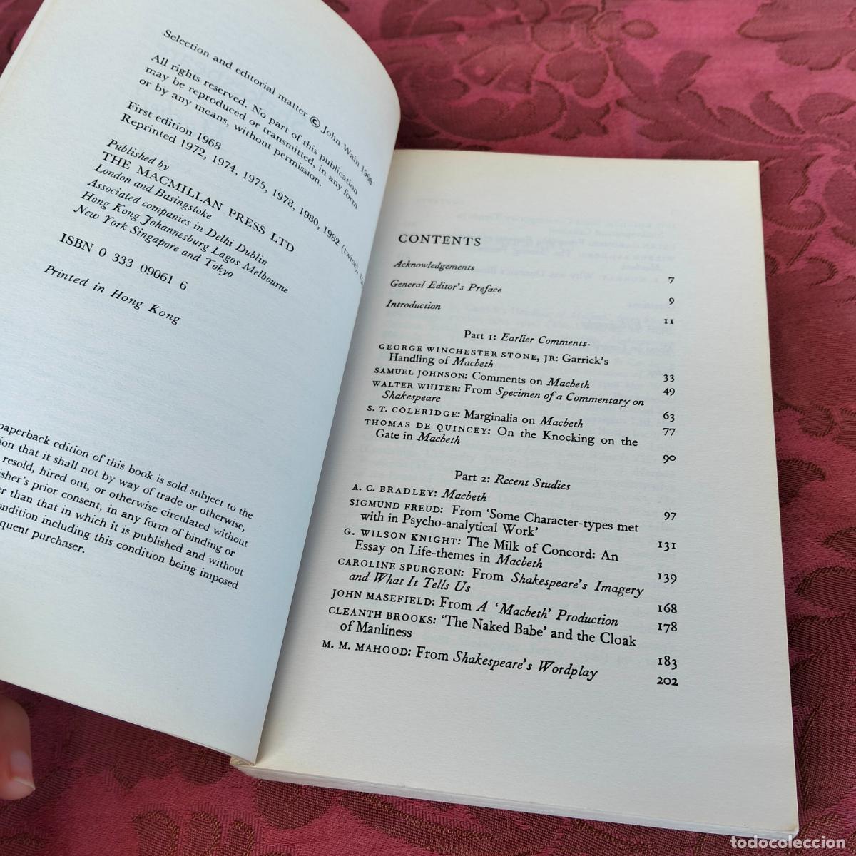 Libros de segunda mano: Shakespeare, Macbeth, casebook series general editor A E Dyson critical essays John Wain - Foto 4