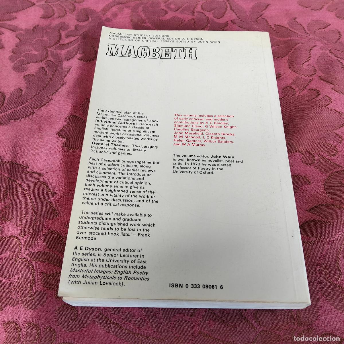 Libros de segunda mano: Shakespeare, Macbeth, casebook series general editor A E Dyson critical essays John Wain - Foto 7