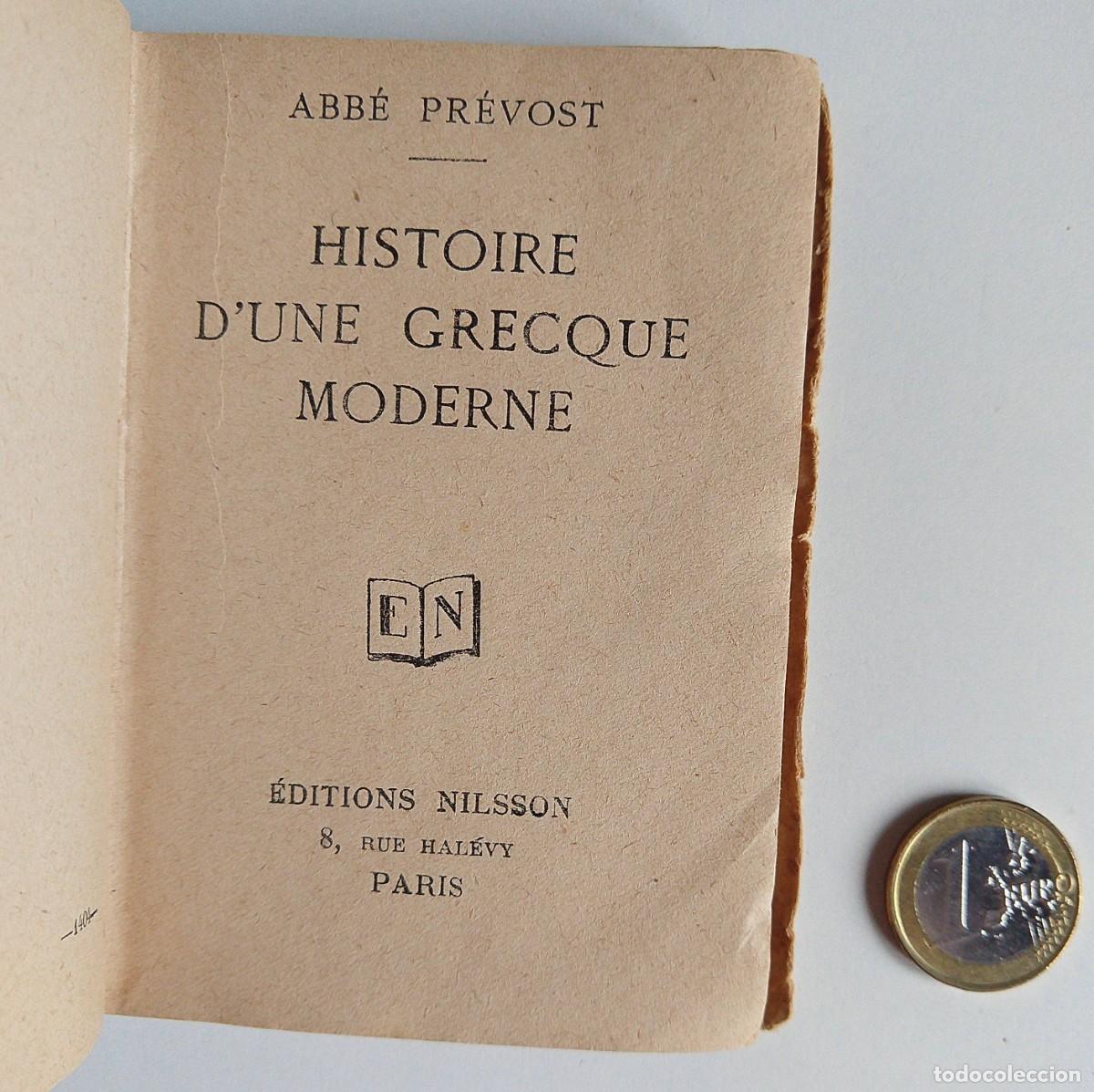 Libros de segunda mano: Abb&eacute; PR&Eacute;VOST &ndash; Histoire d&rsquo;une Grecque moderne &ndash; - Foto 2