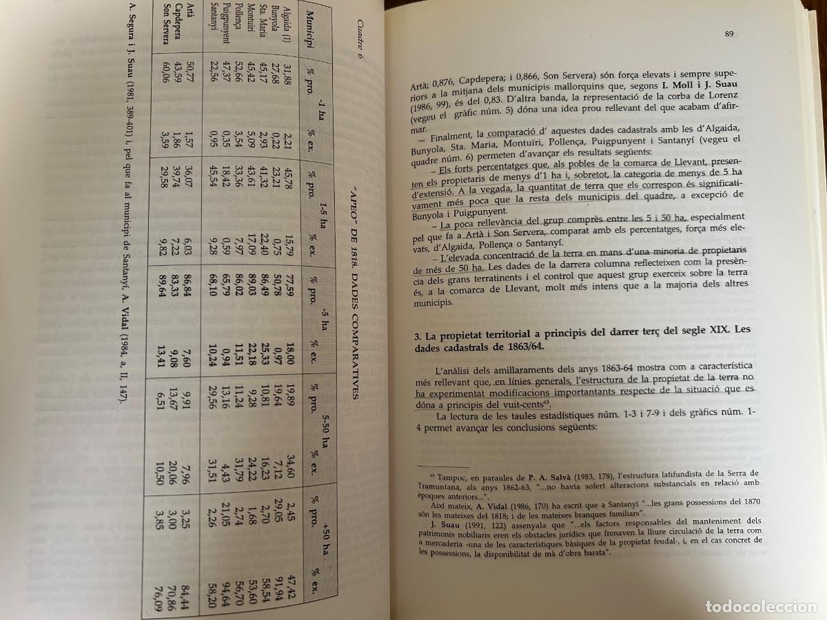 Libros de segunda mano: Poblaci&oacute;, terra i propietat a la comarca de llevant de Mallorca. Art&agrave;. Capdepera, Son Servera - Foto 4