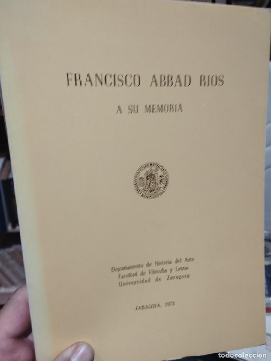 Libros de segunda mano: Francisco Abbad R&iacute;os. A su memoria - Foto 1