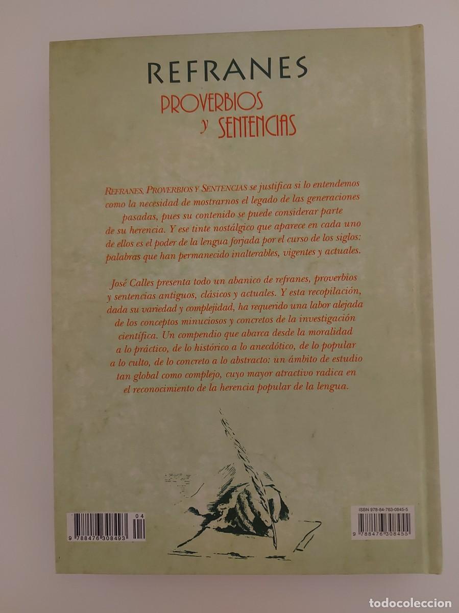 Libros de segunda mano: Refranes proverbios y sentencias. Jos&eacute; Calles Vales - Foto 2