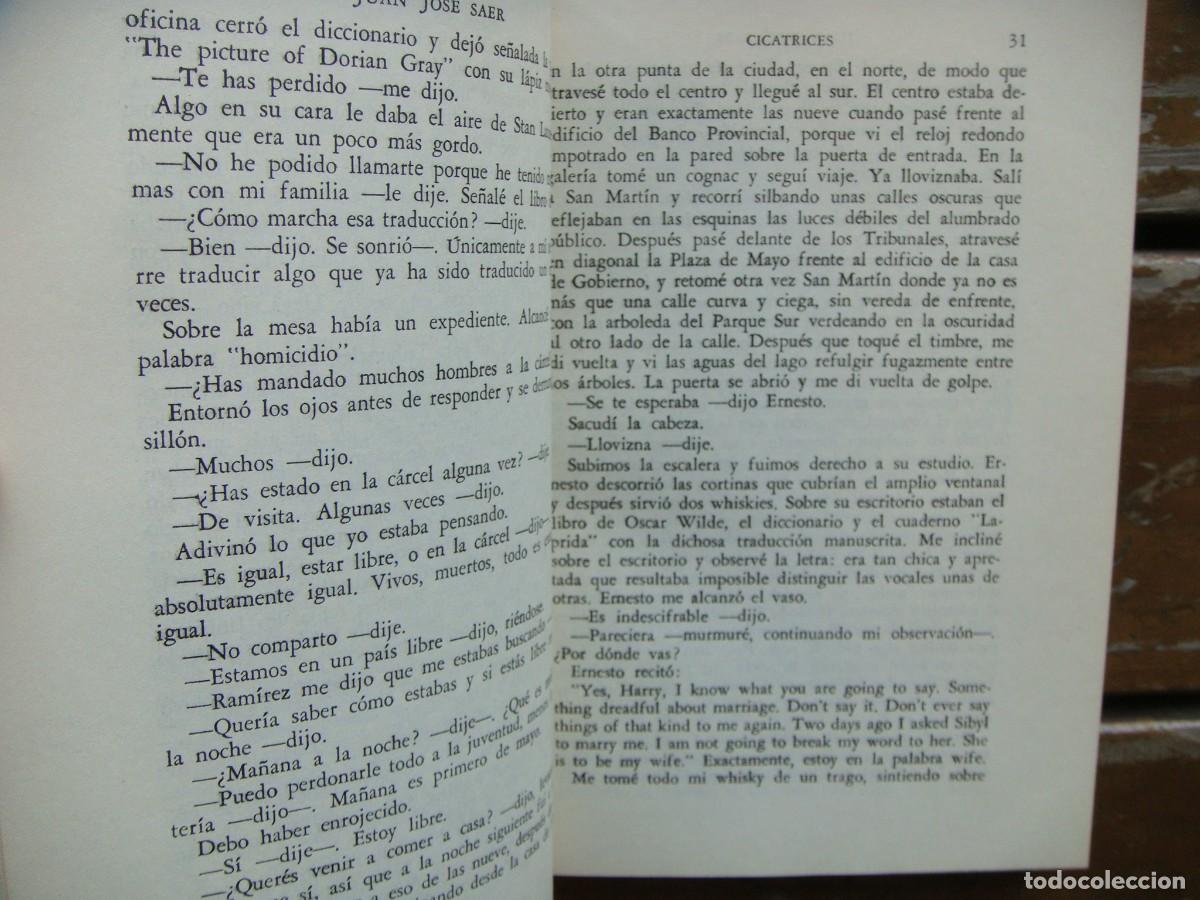 Libros de segunda mano: Juan Jos&eacute; Saer: CICATRICES. Primera edicion - Foto 3