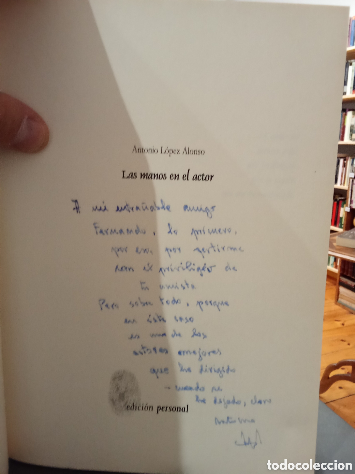 Libros de segunda mano: Las manos en el actor - Antonio Lopez Alonso - Foto 5