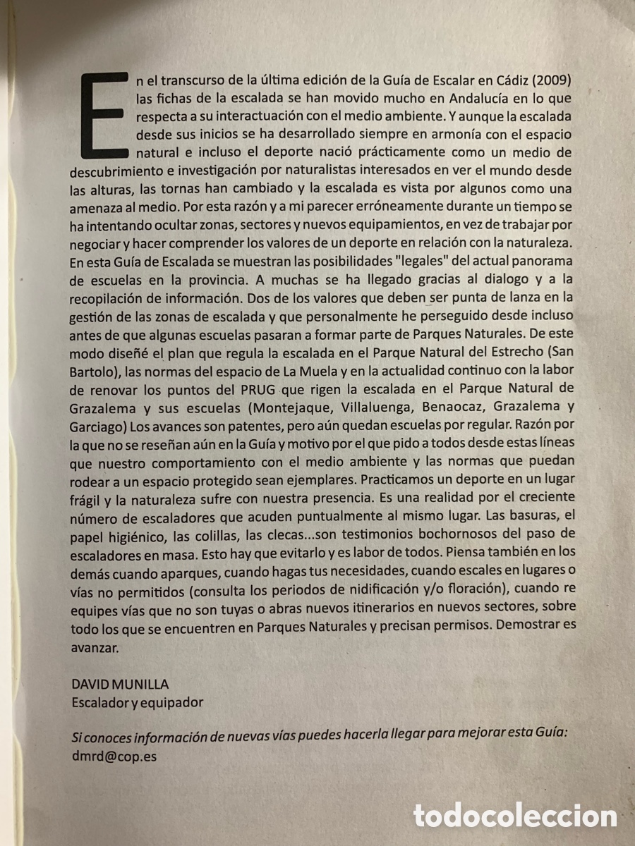 Libros de segunda mano: ESCALAR EN C&Aacute;DIZ de David Munilla - Foto 2
