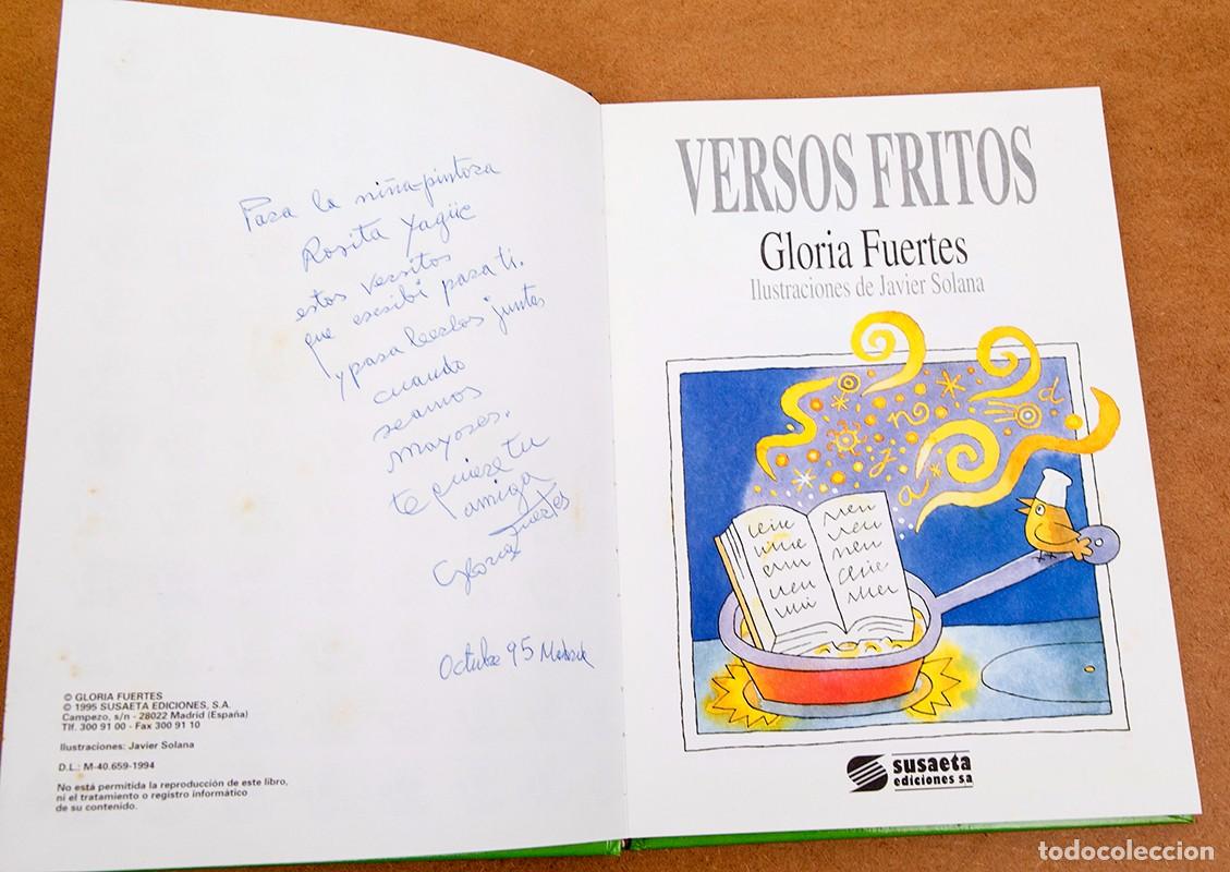 Libros de segunda mano: GLORIA FUERTES - VERSOS FRITO - DEDICATORIA AUT&Oacute;GRAFA - Foto 4
