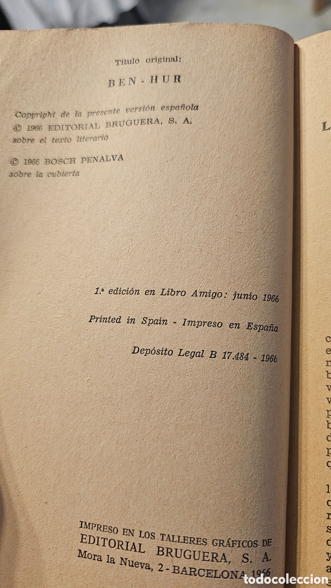 Libros de segunda mano: Ben-Hur Primera edici&oacute;n 1966 - Editorial Bruguera - Foto 2