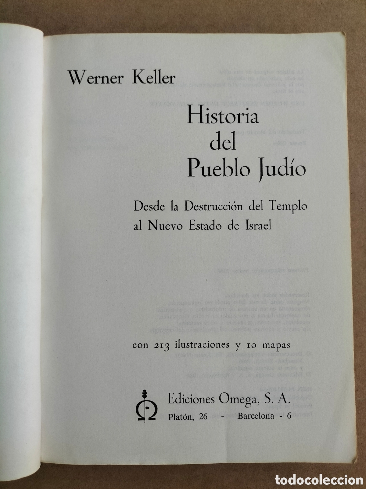 Libros de segunda mano: Historia del pueblo judio. Werner Keller. Ediciones omega, 1984. Libro - Foto 2
