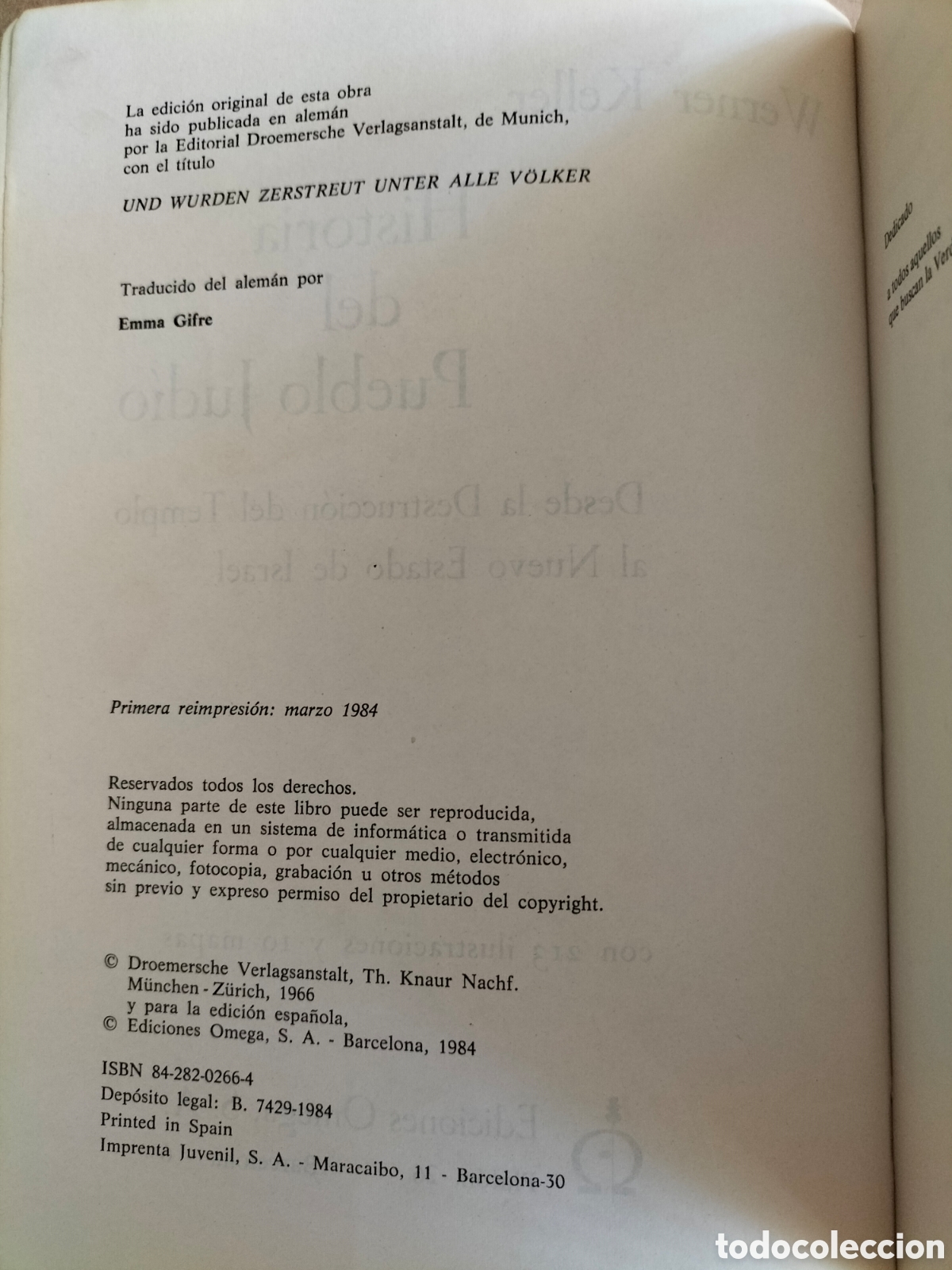 Libros de segunda mano: Historia del pueblo judio. Werner Keller. Ediciones omega, 1984. Libro - Foto 3