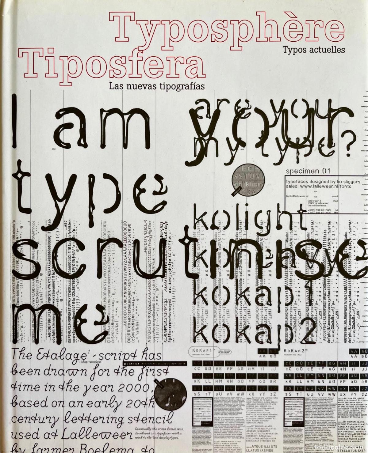 Libros de segunda mano: TIPOSFERA, LAS NUEVAS TIPOGRAF&Iacute;AS. LIBRO EN CASTELLANO Y FRANC&Eacute;S, COMO NUEVO - Foto 1